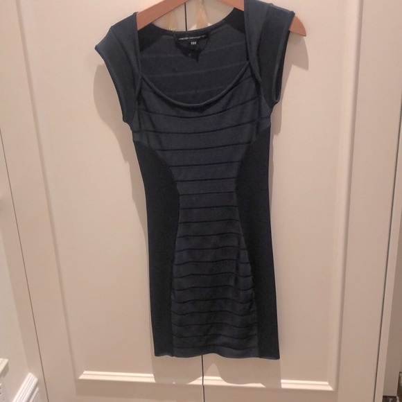 French Connection Navy Bandage Dress - Picture 2 of 6